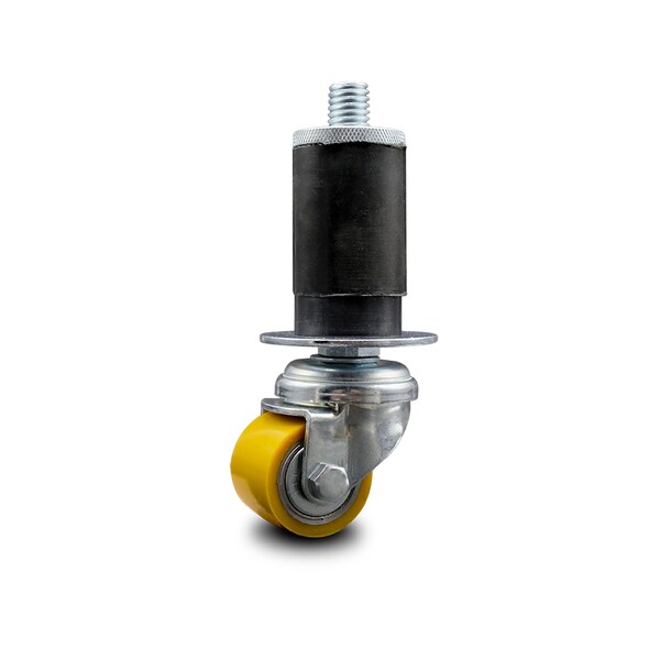 Low Profile Polyurethane 35mm Wheel 1-3/8 Inch Expanding Stem Caster SCC